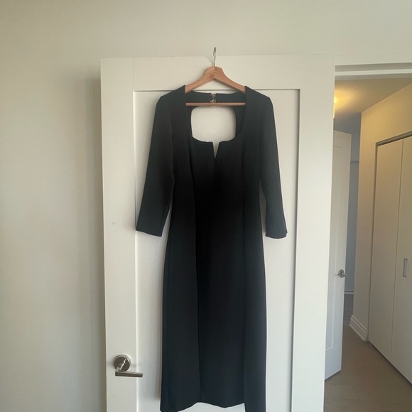 Black tailored Zara midi dress - Picture 2 of 4